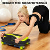 Soozier Ab Wheel Roller, Automatic Rebound Abdominal Wheel, Core Training Equipment with Phone Holder and Foldable Handle