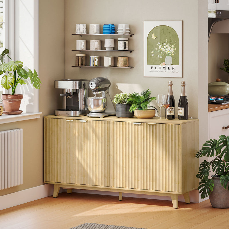 Fluted Sideboard Buffet Cabinet, 55