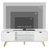 Modern Wooden TV Stand with 2 Storage Cabinet Stand for TV's up to 65