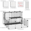 Small Animal Cage Rabbit Cage with Door, Guinea Pig Playpen, Small Animal Fence for Bunny, Chinchilla, Freret, Chinchilla, Indoor and Outdoor Use, Total 31 Panels, 41.3