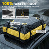 Rooftop Cargo Carrier, 15 Cubic Feet Waterproof Soft-Shell Car Roof Storage Bag with Door Hooks, Anti-Slip Mat