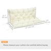 2 Seater Garden Bench Cushion, Soft Thick Outdoor Non-Slip 2 Seater Soft Pad With Backrest for Garden Patio, 52