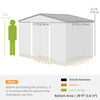 8' x 6' Outdoor Storage Shed, Metal Garden Tool Storage House with Lockable Sliding Doors and Vents for Backyard Patio Lawn