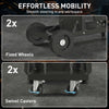 Welding Utility Cart 3-Tier Heavy Duty Rolling Tool Cart with Gas Cylinder Holder Black