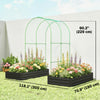 Metal Raised Garden Bed with Trellis, Galvanized Garden Bed Kit Outdoor Garden Box with Trellis, Black