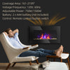 Wall Mounted Fireplace, 28.5 Inch Modern Electric Fireplace with Patented LED Flame Effect and 7 Colors, Black