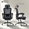 Office Chair, Ergonomic Mesh Computer Desk Chair with Adjustable Headrest, Lumbar Support, Black