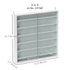 7-Tier Display Cabinet, Shot Glass Display Case, Glass Curio Cabinet with 2 Glass Doors and 6 Adjustable Shelves, White
