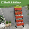5-Tier Vertical Raised Garden Planter with 5 Container Boxes, Outdoor Plant Stand for Vegetable Flowers, Red