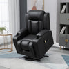 Electric Power Lift Chair, PU Leather Recliner Sofa with Footrest, Remote Control and Cup Holders