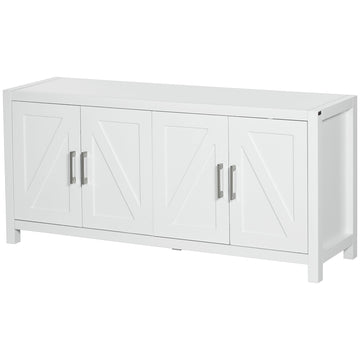 Sideboard Cabinet Buffets Table with Barn Style Doors TV Cabinet Stand for TVs up to 65