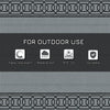 Portable Outdoor Rug with Carrying Bag, 9' x 12' Reversible Mat, Waterproof Plastic Straw RV Rug for Backyard, Deck, Picnic, Beach, Camping, Black and Grey