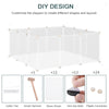Small Animal Cage Plastic Chinchilla Cage 12 Panels for Guinea Pig, 18