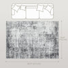 Area Rug for Living Room 5x7, Modern Abstract Machine Washable Rug, Non-Slip Carpet for Bedroom, Dining Room, Grey