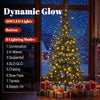6ft Prelit Sparse Christmas Tree with Downswept Hinges Warm White LED Lights, Green
