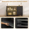 Buffet Cabinet with Soft-Close Doors, Modern Sideboard with 3 Drawers for Living Room, Kitchen, Dining Room, Black