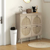 Shoe Cabinet for entryway, Shoe Storage Cabinet with 4 Flip Drawers and Adjustable Shelves for 20 Pairs of Shoes, Oak