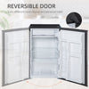 Compact Refrigerator, Mini Fridge with Freezer, Adjustable Shelf, Mechanical Thermostat and Reversible Door, Silver