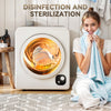 Compact Laundry Dryer, 1300W Portable Clothes Dryer with 4 Drying Modes, Stainless Steel Tub, White