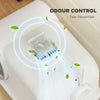 Cat Litter Box Easy Clean Drawer Odor Control Hooded Cat Litter Tray with Scoop White and Grey