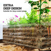 6' x 3' x 2' Raised Garden Bed, Galvanized Planter Box for Growing Flowers, Herbs and Vegetables, Light Wood Effect