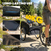 Soozier Bike Cargo Trailer, 45 Gal Bicycle Trailer Wagon Cart with Cargo Net, Quick Release 20