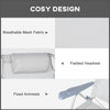 Set of 2 Camping Chairs, Beach Chairs with Adjustable Backrest and Headrest, Folding Chair for Outdoor, Light Grey