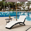 Patio Rattan Chaise lounger wicker Foldable Reclining Backrest PE Rattan Outdoor Lounge Chair, Recliner with Cushion for Garden, Backyard, Lawn,Balcony