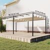 19' x 10' Pergola with Retractable Canopy, Patio Pergola with Sun Shade Shelter, UV50+, for Patio, Garden