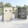 Abri de jardin en bois de 4 x 1,5 pi, rangement extérieur avec fenêtres et double porte pour jardiniers, gris