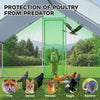 9.8' x 26.2' x 6.6' Chicken Coop Cage, Outdoor Hen House w/Cover & Lockable Door