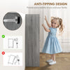 Shoe Storage Cabinet with 4 Flip Drawers, Narrow and Slim, 12-20 Pair of Shoes Organizer for Hallway, Entryway, Grey