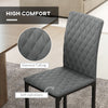 Set of 4 Modern Dining Chairs, Tufted High Back Side Chairs with Upholstered Seat, Steel Legs for Living Room, Kitchen