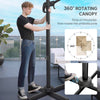 10 FT Cantilever Patio Umbrella, Square Patio Umbrella with Crank Handle, Cross Base and Tilt, 360° Rotation