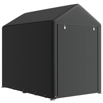 4 x 6ft Outdoor Storage Shed Tent, Portable Shed with Roll-up Door for Motorcycle, Bike, Garden Tools