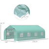 20x10x7ft Walk-in Steeple Greenhouse Outdoor Backyard Plant Seed Growth Tunnel Shed Warm House with 2 Anchor Way