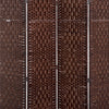 6ft Folding Room Divider, 4 Panel Wall Partition with Wooden Frame for Bedroom, Home Office, Brown