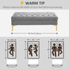 End of Bed Bench, Upholstered Bench, Entryway Shoe Bench with Button Tufted for Living Room, Bedroom, Grey