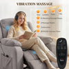 Massage Recliner Chair with Quiet Brushless Motor Pet-Friendly Fabric Power Recliner with 2 Memory Positions, Brown