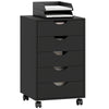 File Cabinet with 5 Drawer Wheels, 15.7