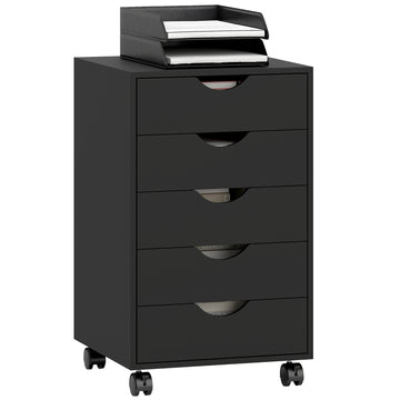 File Cabinet with 5 Drawer Wheels, 15.7