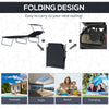 Outdoor Lounge Chair, Adjustable Folding Chaise Lounge, Tanning Chair with Sun Shade for Beach, Camping, Hiking, Backyard, Black