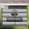10x7ft Pergola with Retractable Roof Outdoor Patio Sun Shelter Garden Grape Tent Water-resistant Yard Shade