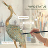 Heron Garden Statue, Standing Lawn Ornament for Lawn Patio Backyard Decoration, 15.3