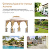 10'x10' Patio Gazebo, Outdoor Garden Canopy for Events Party Backyard with Mosquito Netting