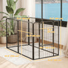 6 Panels Heavy Duty Dog Playpen Outdoor Indoor with Door & Strap, 31.5