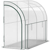 Walk-in Lean-to Greenhouse, Outdoor Gardening Green House with Zipper Roll-up Doors and Window, 7' x 3' x 5', White