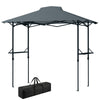 5 x 8.5 ft Pop Up Grill Gazebo with 2 Shelves, UPF 50+ Outdoor Instant Canopy Portable Shelter with Carry Bag, Dark Grey