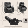 Power Lift Recliner Chair for Elderly, PU Leather Lift Chair with Thick and High Back, Footrest, Remote, Side Pockets, Cup Holders, Reclining Sofa for Living Room