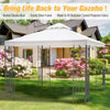 10' x 10' Outdoor Garden Metal Gazebo Patio Canopy Marquee Patio Party Tent Canopy Shelter Vented Roof Decorative Frame, Cream